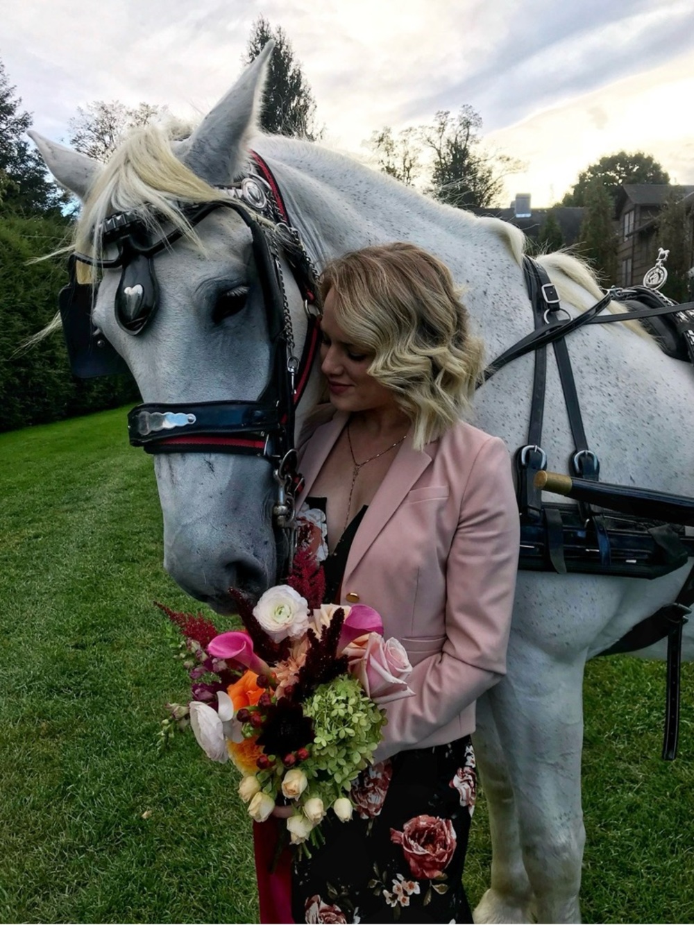 SCOBE Strapless Black Floral Hi-Low Midi Dress with Rose Print 💕 Romantic - Picture 2 of 10